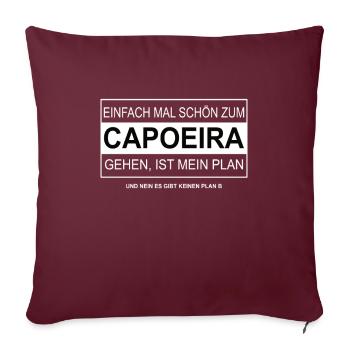 Einfach mal schön zum CAPOEIRA gehen - Sofakissenbezug 45 x 45 cm - Burgunderrot - Vorne