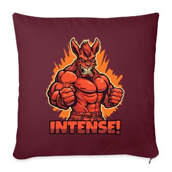 Bête musclée : Intense - Housse de coussin décorative 45 x 45 cm - bordeaux - Devant