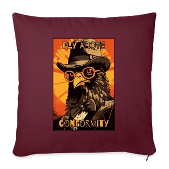 S’élever au-dessus des normes et de la conformité. - Housse de coussin décorative 45 x 45 cm - bordeaux - Devant