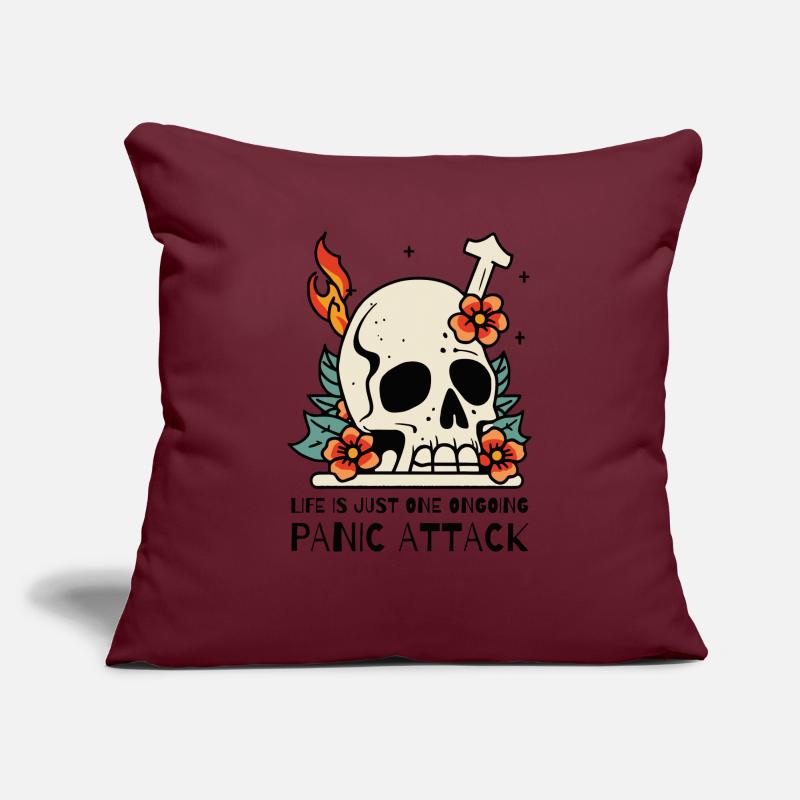 Life is a panic attack Sofa pillowcase 17,3'' x 17,3'' (45 x 45 cm)