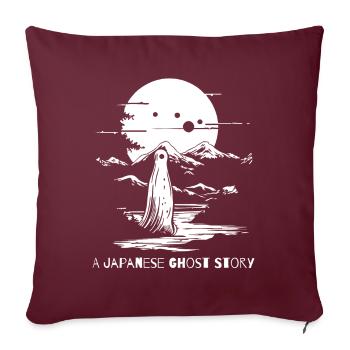 Une histoire de fantômes japonais - Housse de coussin décorative 45 x 45 cm - bordeaux - Devant