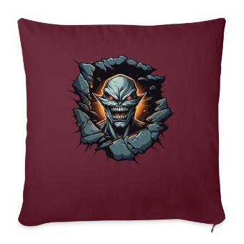 Le monstre en moi - Housse de coussin décorative 45 x 45 cm - bordeaux - Devant