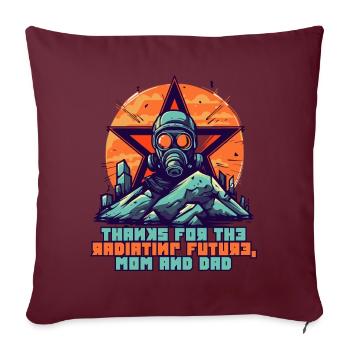Merci pour l’avenir brillant, maman et papa - Housse de coussin décorative 45 x 45 cm - bordeaux - Devant