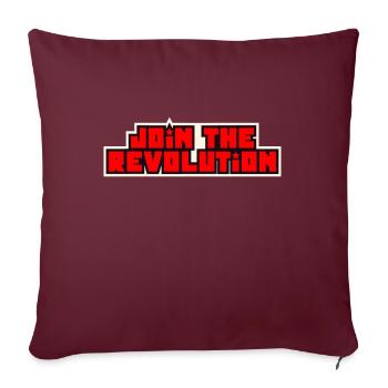 Rejoignez la révolution - Housse de coussin décorative 45 x 45 cm - bordeaux - Devant