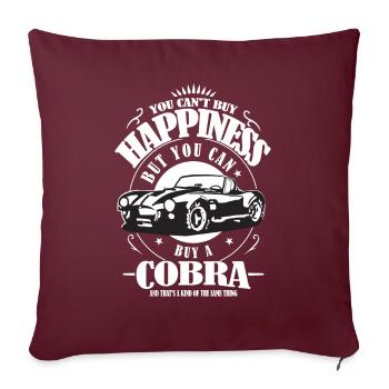 AC Cobra Drôle Dire Cadeau Bonheur Acheter - Housse de coussin décorative 45 x 45 cm - bordeaux - Devant