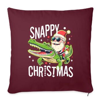 Noël vif - Housse de coussin décorative 45 x 45 cm - bordeaux - Devant
