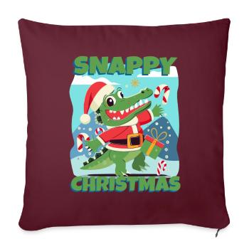 Noël vif - Housse de coussin décorative 45 x 45 cm - bordeaux - Devant