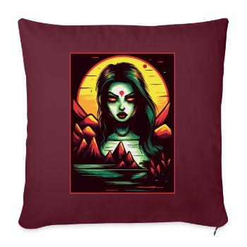 Dessin animé Manga Anime Mère Nature - Housse de coussin décorative 45 x 45 cm - bordeaux - Devant
