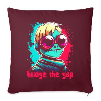 Cybernétique : Pont entre la grenouille et l’humain - Housse de coussin décorative 45 x 45 cm - bordeaux - Devant