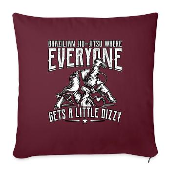 Brazilian Jiu-Jitsu where everyone gets a little - Sofakissenbezug 45 x 45 cm - Burgunderrot - Vorne