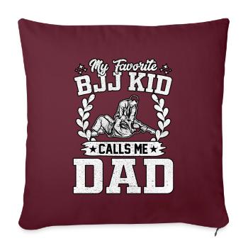 Mon BJJ Kid préféré m’appelle papa - Housse de coussin décorative 45 x 45 cm - bordeaux - Devant
