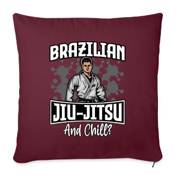 Brazilian Jiu-Jitsu and chill - Sofakissenbezug 45 x 45 cm - Burgunderrot - Vorne