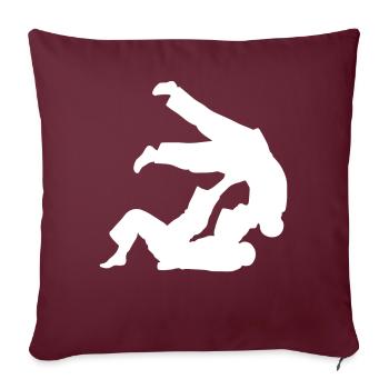 Jiu-Jitsu Brésilien BJJ - Housse de coussin décorative 45 x 45 cm - bordeaux - Devant