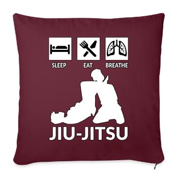 Brazilian Jiu-Jitsu BJJ - Sofakissenbezug 45 x 45 cm - Burgunderrot - Vorne