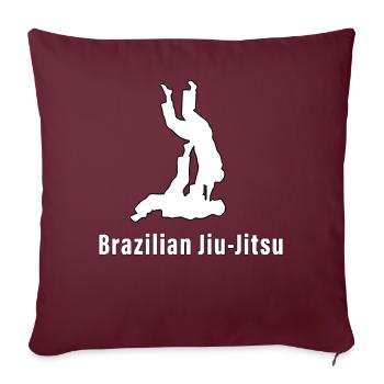 Brazilian Jiu-Jitsu BJJ - Sofakissenbezug 45 x 45 cm - Burgunderrot - Vorne