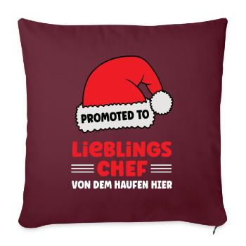 Lieblingschef Weihnachten Vorgesetzter Bester Chef - Sofakissenbezug 45 x 45 cm - Burgunderrot - Vorne