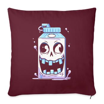 Lait fou - Housse de coussin décorative 45 x 45 cm - bordeaux - Devant