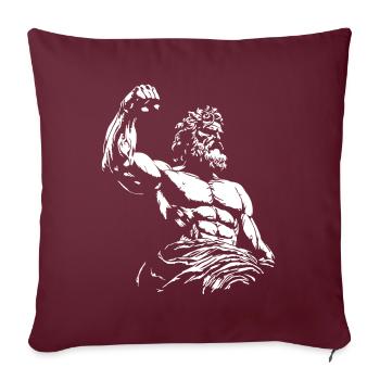 Combattez pour la liberté et les dieux grecs - Housse de coussin décorative 45 x 45 cm - bordeaux - Devant