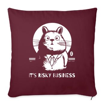 Activité dangereuse, hamsters - Housse de coussin décorative 45 x 45 cm - bordeaux - Devant