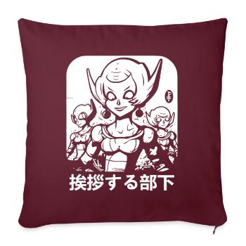 Pour Weebs : Salutations aux amateurs de manga et d’anime - Housse de coussin décorative 45 x 45 cm - bordeaux - Devant