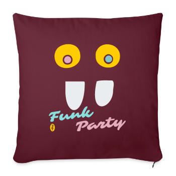 Crazy Eyes : Fête de la musique funk - Housse de coussin décorative 45 x 45 cm - bordeaux - Devant