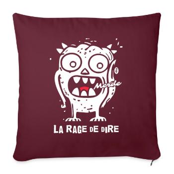 La fureur du langage : Trop mignon, monstre ! - Housse de coussin décorative 45 x 45 cm - bordeaux - Devant
