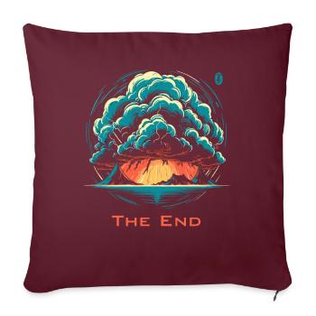 Réchauffement climatique : les orages, la fin - Housse de coussin décorative 45 x 45 cm - bordeaux - Devant