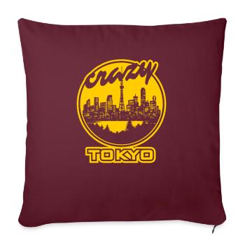 Tokyo la folie - Housse de coussin décorative 45 x 45 cm - bordeaux - Devant