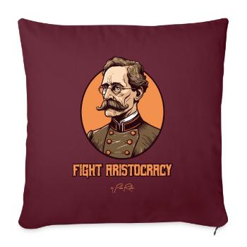 Noblesse et honneur, lutte contre l’aristocratie - Housse de coussin décorative 45 x 45 cm - bordeaux - Devant