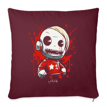 Street Art Graffiti Enfant - Housse de coussin décorative 45 x 45 cm - bordeaux - Devant