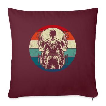 Muay Thaï - Housse de coussin décorative 45 x 45 cm - bordeaux - Devant
