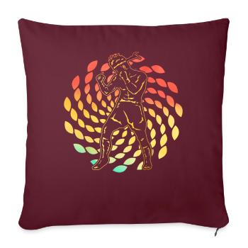 Muay Thaï - Housse de coussin décorative 45 x 45 cm - bordeaux - Devant
