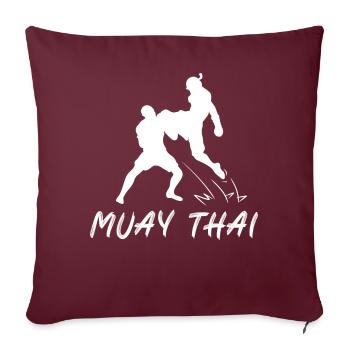 Muay Thaï - Housse de coussin décorative 45 x 45 cm - bordeaux - Devant