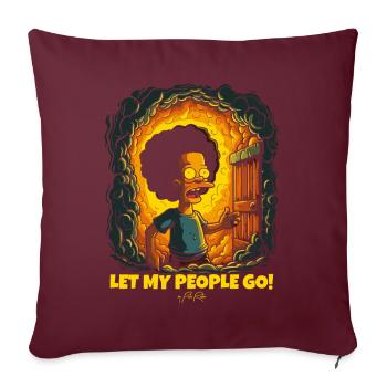 Que mon peuple s’en aille ! Hors du donjon - Housse de coussin décorative 45 x 45 cm - bordeaux - Devant