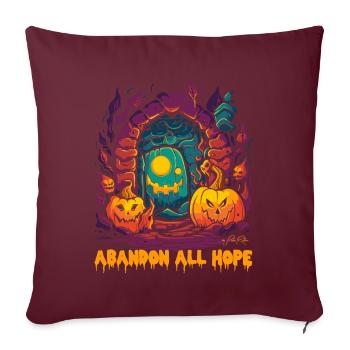 Pumpkin Dungeon of Horror : Abandonnez tout espoir - Housse de coussin décorative 45 x 45 cm - bordeaux - Devant