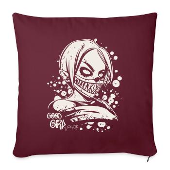 Good Love : Anime Manga Girl - Housse de coussin décorative 45 x 45 cm - bordeaux - Devant