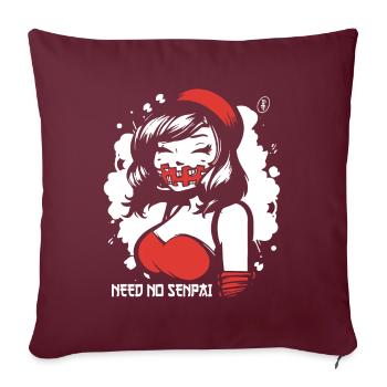 Cette fille n’a pas besoin d’un maître - Housse de coussin décorative 45 x 45 cm - bordeaux - Devant
