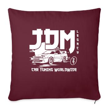 JDM Auto Tuning dans le monde entier - Housse de coussin décorative 45 x 45 cm - bordeaux - Devant