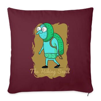 L’escargot errant - Housse de coussin décorative 45 x 45 cm - bordeaux - Devant