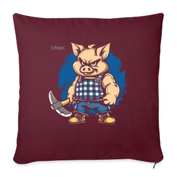 Fier artisan : fierté de la classe ouvrière - Housse de coussin décorative 45 x 45 cm - bordeaux - Devant