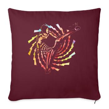 Taekwondo - Housse de coussin décorative 45 x 45 cm - bordeaux - Devant