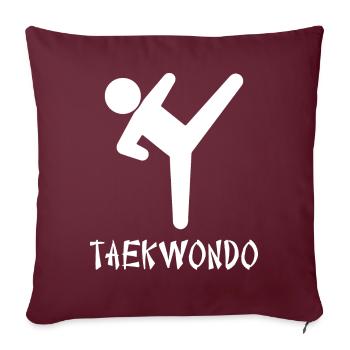 Taekwondo - Housse de coussin décorative 45 x 45 cm - bordeaux - Devant