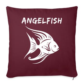 Angelfish - Housse de coussin décorative 45 x 45 cm - bordeaux - Devant
