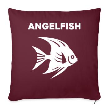 Angelfish - Housse de coussin décorative 45 x 45 cm - bordeaux - Devant