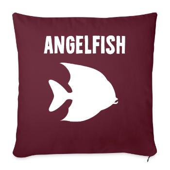 Angelfish - Housse de coussin décorative 45 x 45 cm - bordeaux - Devant