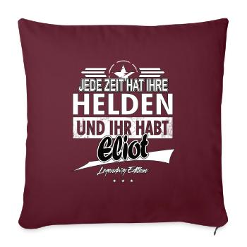 Chaque époque a ses héros Vous avez Eliot - Housse de coussin décorative 45 x 45 cm - bordeaux - Devant