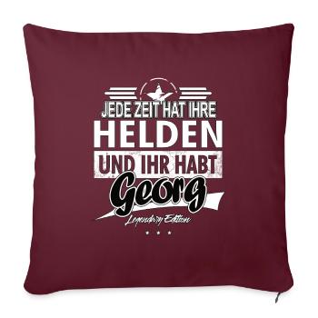 Chaque époque a ses héros Vous avez George - Housse de coussin décorative 45 x 45 cm - bordeaux - Devant