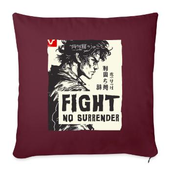 Bataille asiatique d’arts martiaux - Housse de coussin décorative 45 x 45 cm - bordeaux - Devant