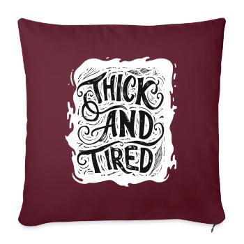 Gros et fatigué - Housse de coussin décorative 45 x 45 cm - bordeaux - Devant
