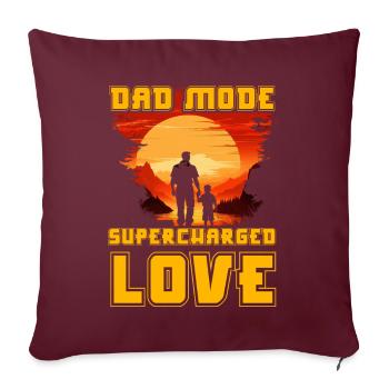 Dad-Modus Aufgeladene Liebe - Sofakissenbezug 45 x 45 cm - Burgunderrot - Vorne